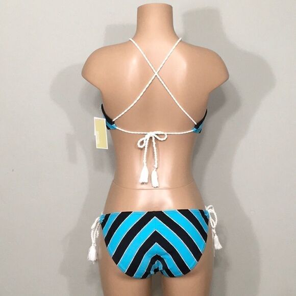 Michael Kors nautical rope stripe bikini. Large. NWT - Picture 4 of 10
